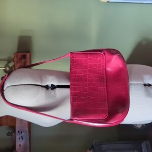 Faux leather red purse